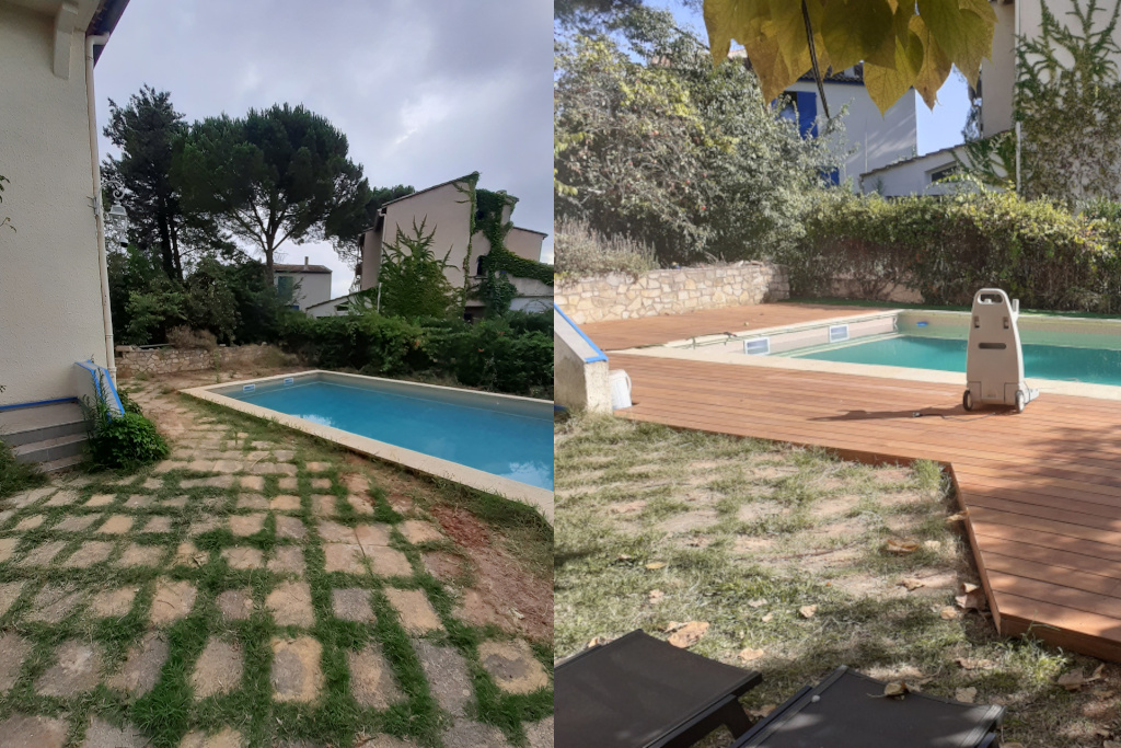 Terrasse avant/après